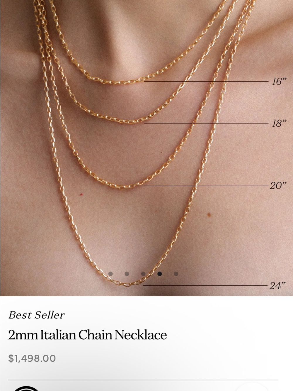 Adina Reyter Italian Chain 2 mm - Women's Jewelry - Picture 4 of 11